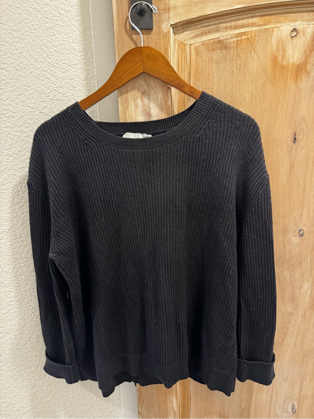 Vince Black Cashmere Sweater Size L Bow Tie